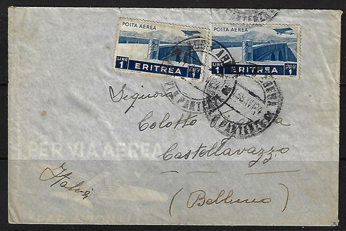 Italia eritrea 1938 - italia, copertina